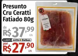 Supermercado Dalben Presunto cru ceratti fatiado oferta