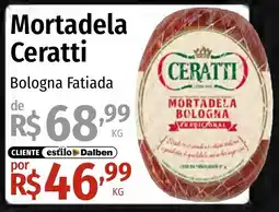 Supermercado Dalben mortadela ceratti bologna fatiada oferta