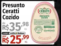 Supermercado Dalben Presunto Ceratti Cozido oferta