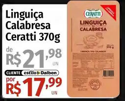 Supermercado Dalben Linguiça calabresa ceratti oferta