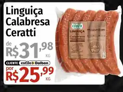 Supermercado Dalben Linguiça calabresa ceratti oferta