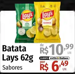 Supermercado Dalben Batata Lays 62g Sabores oferta