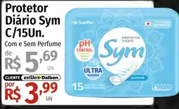 Supermercado Dalben protetor diário sym oferta