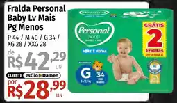 Supermercado Dalben Fralda Personal Baby Lv Mais Pg Menos oferta