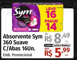 Supermercado Dalben Absorvente sym 360 suave oferta
