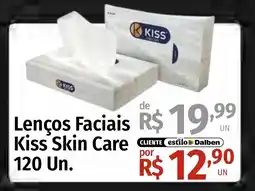 Supermercado Dalben Lenços Faciais Kiss Skin Care oferta