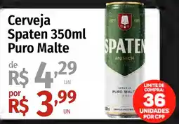Supermercado Dalben Cerveja Spaten Puro Malte oferta