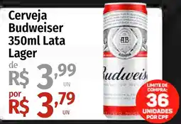 Supermercado Dalben Cerveja Budweiser Lager oferta