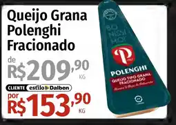 Supermercado Dalben Queijo grana polenghi fracionado oferta
