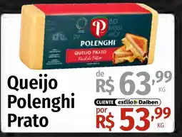 Supermercado Dalben Queijo Polenghi Prato oferta