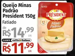 Supermercado Dalben Queijo Minas Padrão President oferta