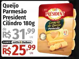 Supermercado Dalben Queijo Parmesão President Cilindro oferta