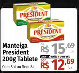 Supermercado Dalben Manteiga president oferta