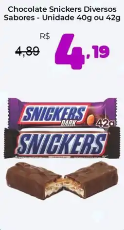 Unicompra Chocolate snickers diversos sabores oferta