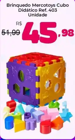 Unicompra Brinquedo Mercotoys Cubo Didático oferta