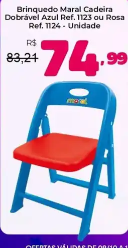Unicompra Brinquedo Maral Cadeira Dobrável Azul ou Rosa oferta