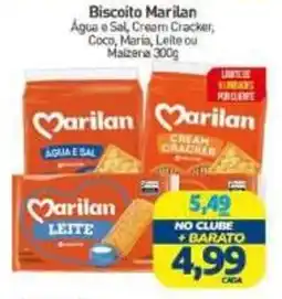 Rede Bom Lugar Biscoito Marilan Água e Sal, Cream Cracker, Coco, Maria, Leite ou Maizena oferta