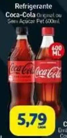 Rede Bom Lugar Refrigerante Coca-Cola Original ou Sem Açúcar Pet oferta