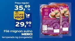 Cometa Supermercados Filé mignon suíno temperado kg oferta