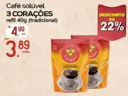 Cometa Supermercados Café solúvel 3 corações oferta