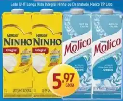 Supermercados Guanabara Leite UHT Longa Vida Integral Ninho ou Desnatado Molico oferta