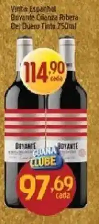 Supermercados Guanabara Vinho espanhol boyante crianza robera oferta