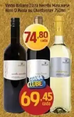 Supermercados Guanabara Vinho italiano zizza nerello masciarese nero d'avola ou chardonnay oferta