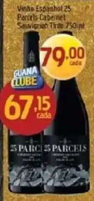 Supermercados Guanabara Vinho Espanhol 25 Parceis Cabernet Sauvignon Tinto oferta