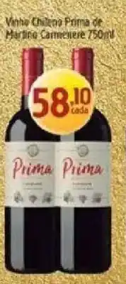 Supermercados Guanabara Vinho chileno prima de martino carmenere oferta