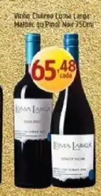 Supermercados Guanabara Vinho Chileno Loma Larga Malbec do Pinal Noir oferta