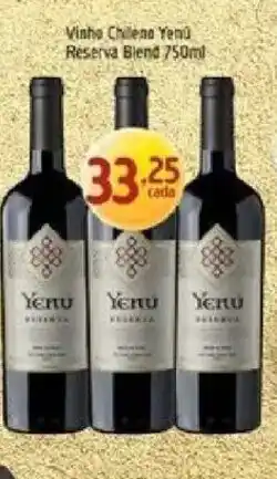 Supermercados Guanabara Vinho Chileano Yenu Reserva Blend oferta