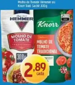 Supermercados Guanabara molho de tomate hemmer ou knorr trad. sachê oferta