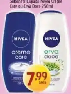 Supermercados Guanabara Sabonete liquido nivea creme care ou erva doce oferta