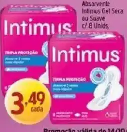 Supermercados Guanabara Intimus absorvente gel seca ou suave oferta