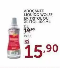 Adoçante Liquido Wolfs Eritritol Ou Xilitol