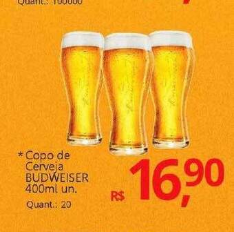 Supermercados Koch Copo De Cerveja Budweiser oferta