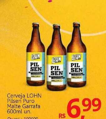 Supermercados Koch Cerveja Lohn Pilsen Puro Malte Garrafa oferta