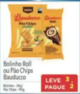 Supermercados Condor Bolinho Roll ou Pão Chips Bauducco oferta