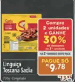 Supermercados Condor Linguiça Toscana Sadia oferta