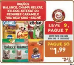 Supermercados Condor Rações balance, champ, kelkat, keldog, kitekat ou pedigree caramelo oferta