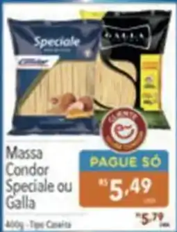 Supermercados Condor Massa Condor Speciale ou Gallia oferta