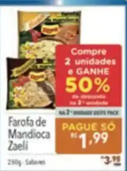 Supermercados Condor Farofa de Mandioca Zaeli oferta
