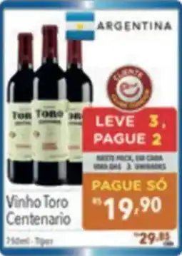 Supermercados Condor Vinho Toro Centenario oferta