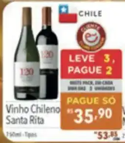 Supermercados Condor Vinho chileno santa rita oferta