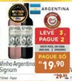 Supermercados Condor Vinho Argentino Signum oferta