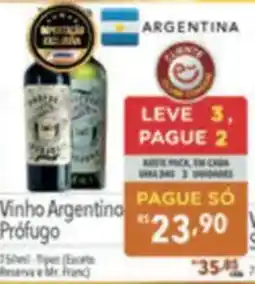 Supermercados Condor Vinho Argentino Profugo oferta