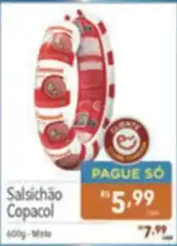 Supermercados Condor Salsichão Copacol oferta