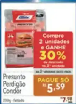 Supermercados Condor Presunto Perdigão Condor oferta