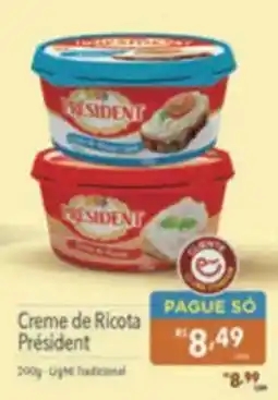 Supermercados Condor Creme de Ricota Président oferta