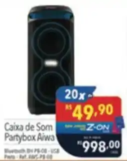 Supermercados Condor Caixa de Som Partybox Aiwa oferta